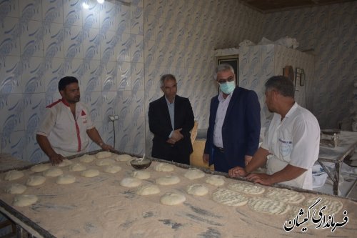بازدیدفرماندار گمیشان از نانوایی های شهرستان