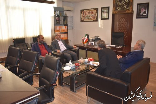 دیدار مدیر صندوق بیمه محصولات کشاورزی و دامی بانک کشاورزی استان با فرماندار گمیشان