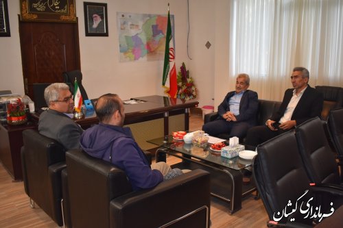 دیدار مدیر صندوق بیمه محصولات کشاورزی و دامی بانک کشاورزی استان با فرماندار گمیشان