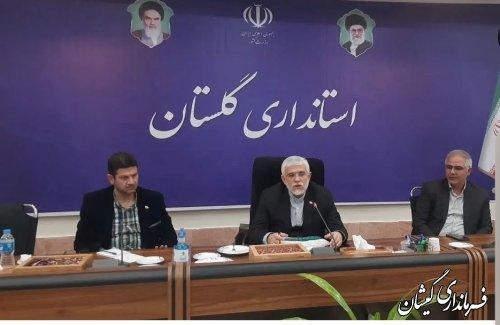 برگزاری جلسه طرح توسعه پایدارمنظومه روستایی شهرستان گمیشان در دفتر استاندار
