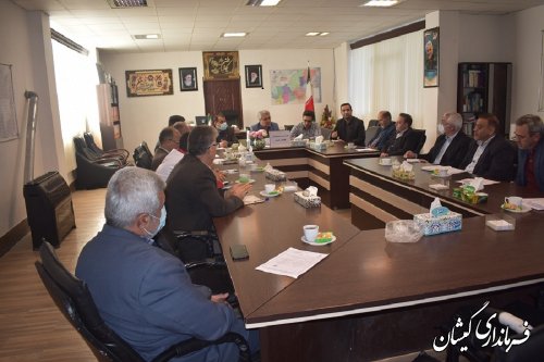 جلسه بررسی استقرار ادارات در مجتمع اداری شهرستان گمیشان برگزار شد