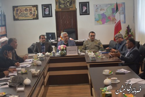 جلسه مدیریت پسماند شهرستان گمیشان