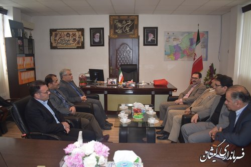 دیدار قدیر رئیس اداره امور شعب بانک ملی استان با فرماندار گمیشان