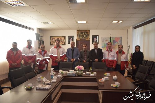 برگزاری آیین تکریم و معارفه مدیر جدید جمعیت هلال احمر شهرستان گمیشان