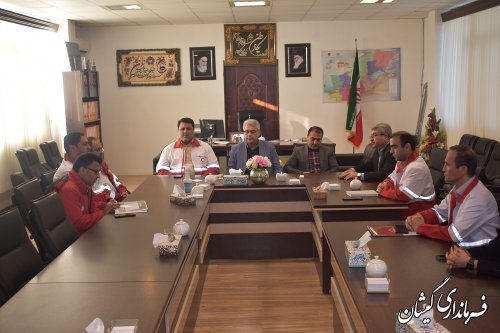 برگزاری آیین تکریم و معارفه مدیر جدید جمعیت هلال احمر شهرستان گمیشان