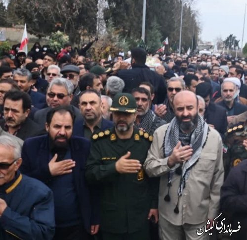 حضور فرماندار گمیشان در مراسم تشییع و تدفین پیکر پاک  شهید گمنام در گرگان