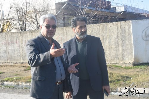 بازدید فرماندار گمیشان از محدوده اجرای طرح نهضت ملی مسکن گمیش تپه