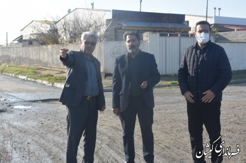 بازدید فرماندار گمیشان از محدوده اجرای طرح نهضت ملی مسکن گمیش تپه
