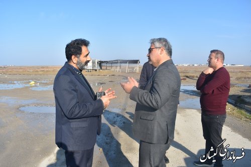 بازدید فرماندار گمیشان از محدوده اجرای طرح نهضت ملی مسکن گمیش تپه