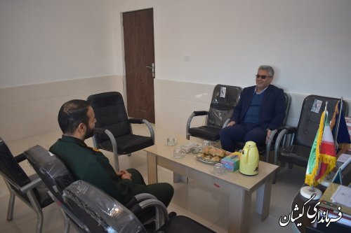 دیدار فرماندار گمیشان با فرمانده ناحیه مقاومت بسیج شهرستان