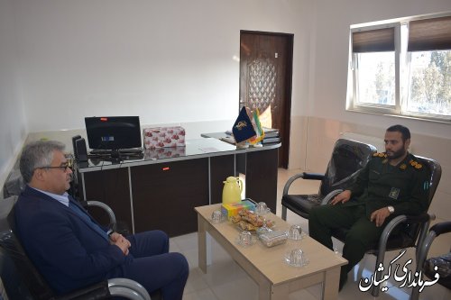 دیدار فرماندار گمیشان با فرمانده ناحیه مقاومت بسیج شهرستان