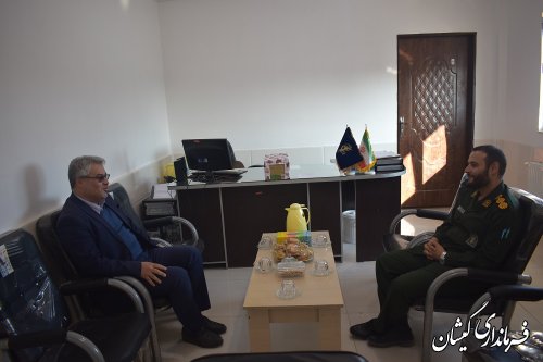 دیدار فرماندار گمیشان با فرمانده ناحیه مقاومت بسیج شهرستان