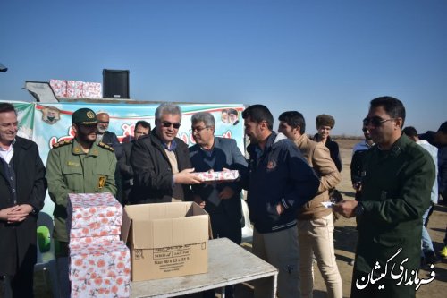 حضور فرماندار گمیشان در مراسم جشن دهه مبارک فجر روستا دهنه گمیشان