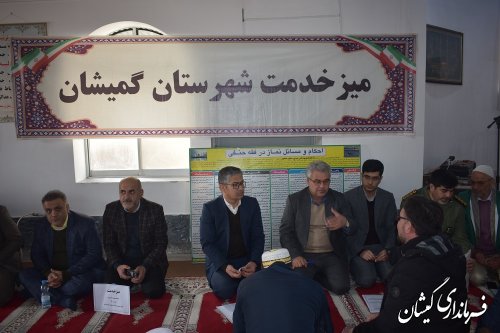 برگزاری میز خدمت در روستای قرنجیک خواجه خان شهرستان گمیشان 