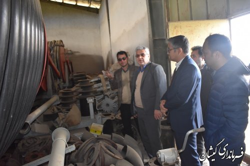 بازدید فرماندار گمیشان از انبار شرکت تعاونی روستای قرنجیک خواجه خان