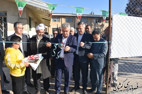 آیین افتتاح چمن مصنوعی مدارس شهرستان گمیشان