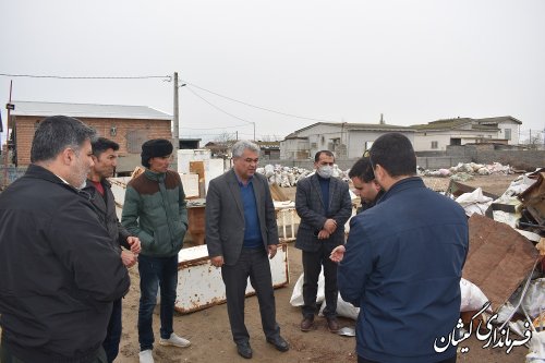 بازدید فرماندار گمیشان از مرکز جمع آوری ضایعات