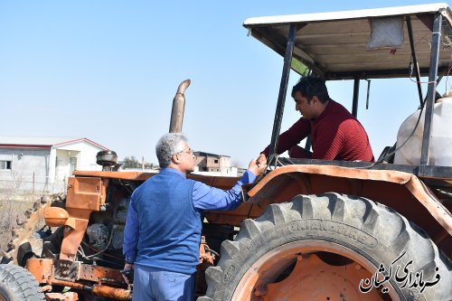 بازدید فرماندار گمیشان از اجرای پروژه نجما در روستای کوسلی