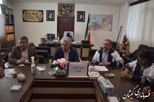  برگزاری جلسه شورای حفاظت از منابع آب شهرستان گمیشان 