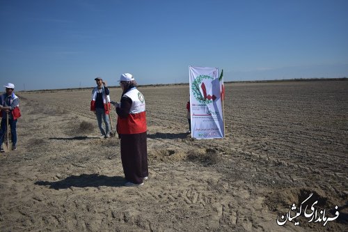 حضور فرماندار گمیشان در پویش 100 جمعیت هلال احمر