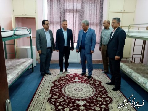 بازدید فرماندار گمیشان از مراکز اقامتی شهرستان