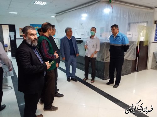بازدید فرماندار گمیشان از مراکز درمانی و پایگاه اورژانس ۱۱۵