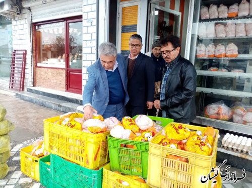بازدید فرماندار گمیشان از مراکز توزیع کالاهای اساسی سیمین شهر