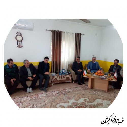 حضور فرماندار گمیشان در مرکز خیریه و نیکوکاری حضرت زینب کبری(س) سیمین شهر 