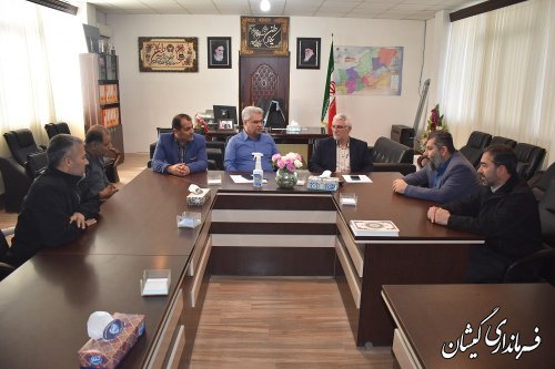 دیدار فرماندار با مدیر و کارکنان اداره صمت گمیشان