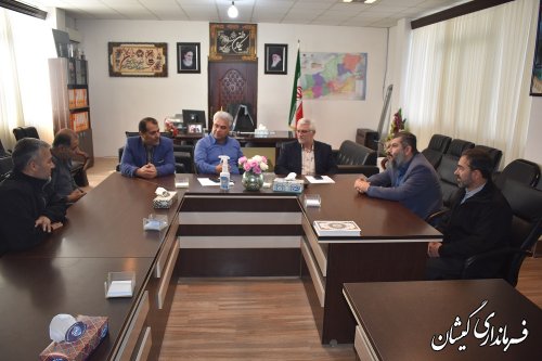 دیدار فرماندار با مدیر و کارکنان اداره صمت گمیشان