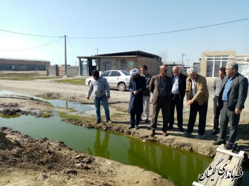 بازدید فرماندار گمیشان از نقاط مختلف شهرگمیش تپه 