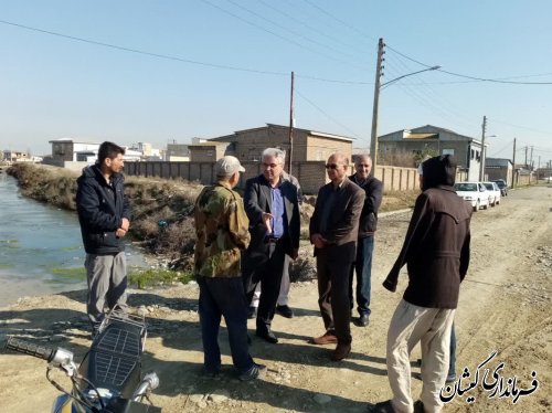 بازدید فرماندار گمیشان از نقاط مختلف شهرگمیش تپه 