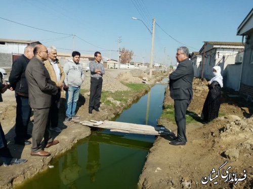 بازدید فرماندار گمیشان از نقاط مختلف شهرگمیش تپه 