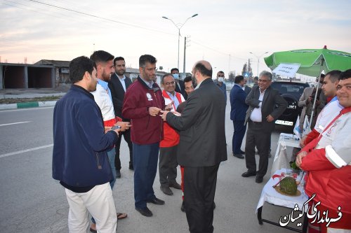 بازدید معاون سیاسی امنیتی اجتماعی استانداری گلستان از کمپ نوروزي هلال احمر شهرستان گمیشان