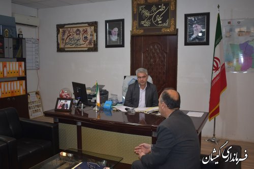 دیدار فرماندار گمیشان با مدیر آموزش فنی و حرفه ای شهرستان