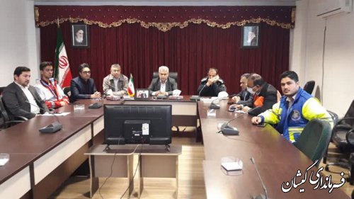 حضور فرماندار گمیشان در جلسه شورای ترافیک و شورای راهبردی پيشگيري از تصادفات استان