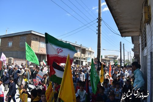 حضور گسترده مردم در راهپیمایی روز جهانی قدس شهرستان گمیشان