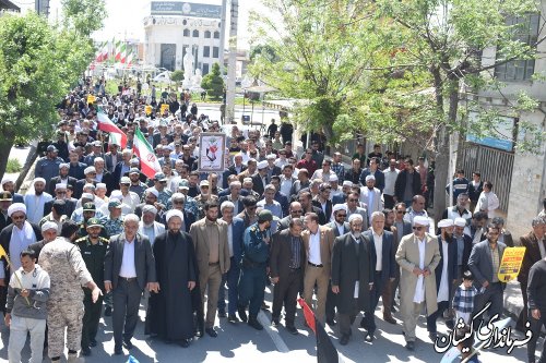حضور گسترده مردم در راهپیمایی روز جهانی قدس شهرستان گمیشان
