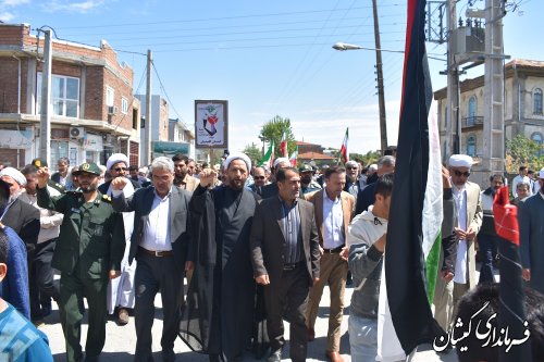 حضور گسترده مردم در راهپیمایی روز جهانی قدس شهرستان گمیشان