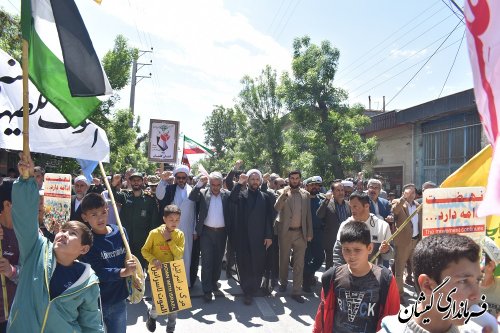 حضور گسترده مردم در راهپیمایی روز جهانی قدس شهرستان گمیشان