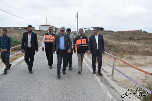 بازدید فرماندار گمیشان از پل قرنجیک خواجه خان