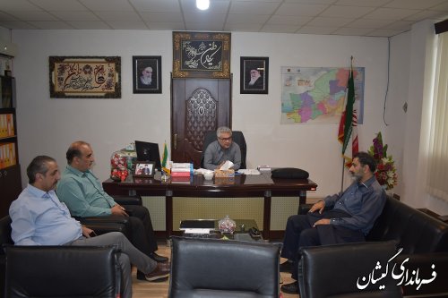 نشست و دیدار مدیر بنیاد مسکن با فرماندارگمیشان