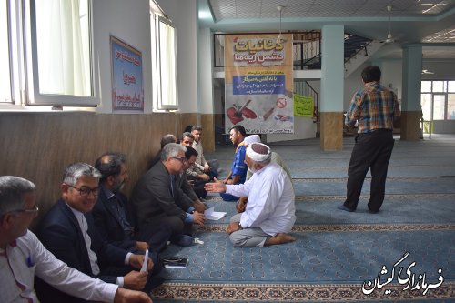 کاروان خدمت شهرستان گمیشان در مصلای نماز جمعه سیمین شهر