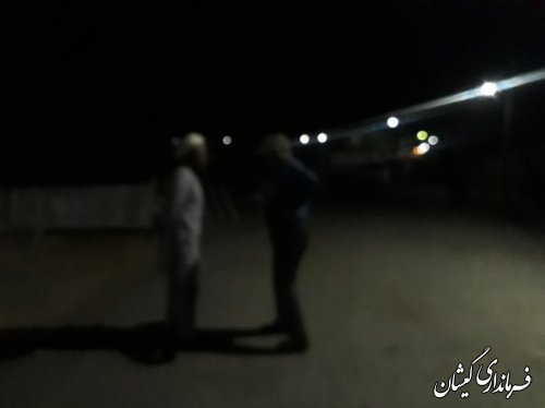 بازدید شبانه فرماندار گمیشان از وضعیت آب شرب روستای صفاایشان