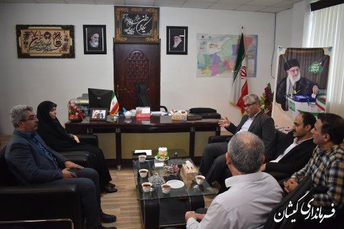دیدار معاون مدیرکل تعاون، کار و رفاه اجتماعی استان با فرماندارگمیشان