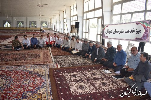 برگزاری میز خدمت در نماز جمعه گمیش تپه