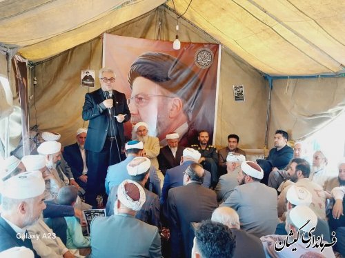 برپایی چادر عزای شهید جمهور در شهرستان گمیشان