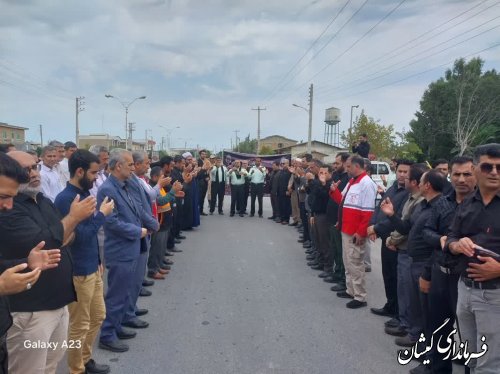 مراسم دسته روی و عزاداری محرم در شهرستان گمیشان برگزار شد