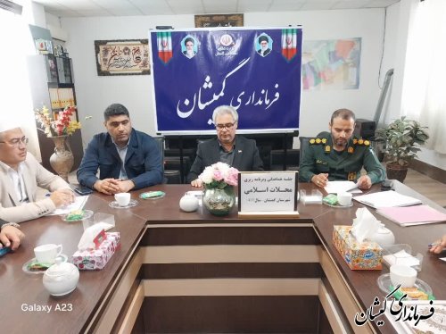 جلسه هماهنگی و برنامه ریزی محلات اسلامی در شهرستان گمیشان  برگزار شد